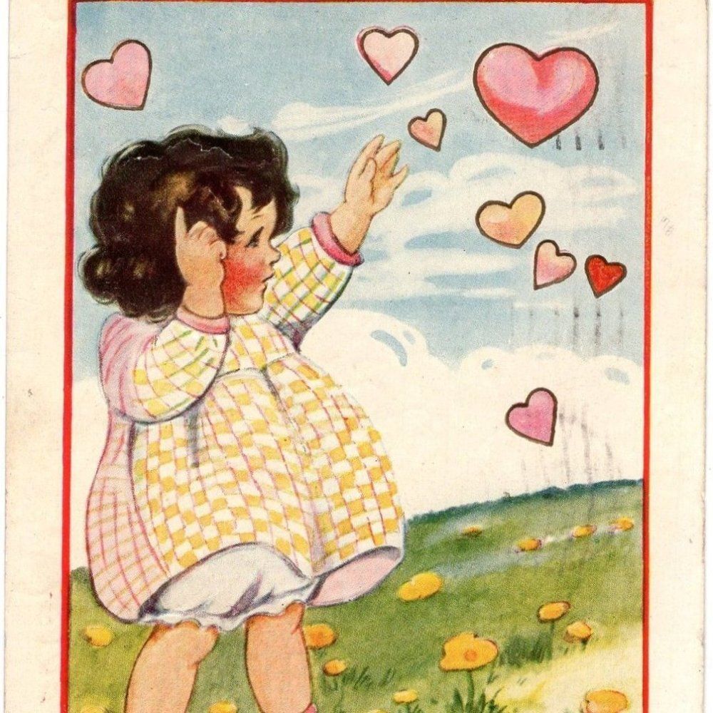Antique Postcards Valentine's Day Posted 1921 One No Date Love Theme